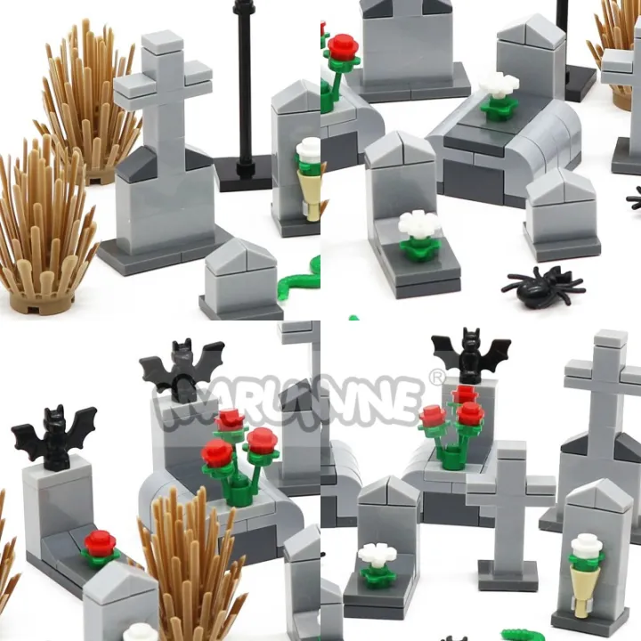 Marumine%20111pcs%20Halloween%20Building%20Blocks%20Set%20MOC%20Bricks%20Model%20Kit%20Tomb%20Graveyard%20Accessories%20Parts%20Compatible%2030103%2030238%2030115%20-%20Image%204