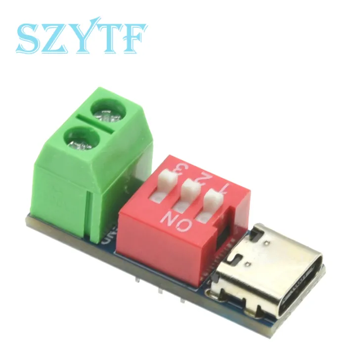 Type-C PD QC Trigger 5V~20V Dial Code Adjustment DC Voltage Power ...