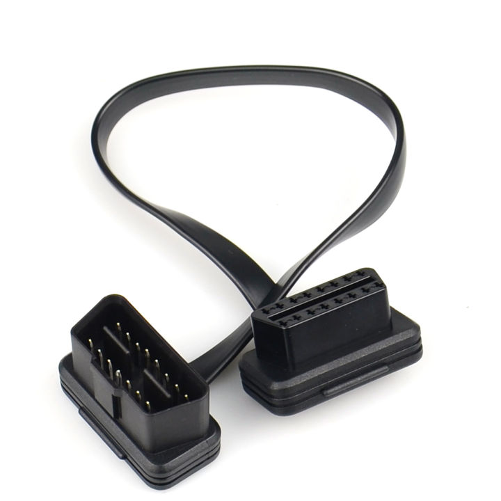 30/60/100CM%20Flat+Thin%20As%20Noodle%2016%20Pin%20Socket%20OBD%20OBDII%2016Pin%20Male%20To%20Female%20Car%20Scanner%20OBD2%20Extension%20Cable%20Connector%20-%20Image%204