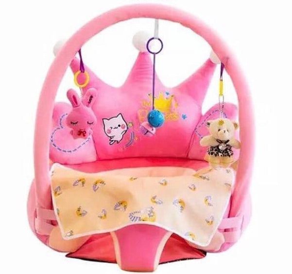 New Style Baby sofa support seat cover with hanging toys ,  Plush baby feeding chair cartoon safety seat learning