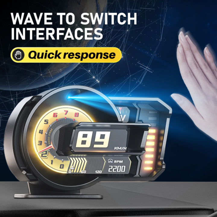 Altimeter Auto Tester Alarm Car HUD Head Up Display Car Accessories GPS Compass ...