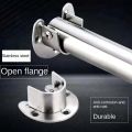 304 Stainless Steel Flange Seat Wardrobe Hanger Rod Fixing Hardware Accessories Curtain Rod Tube Hook Fixed Support Bracket Seat. 