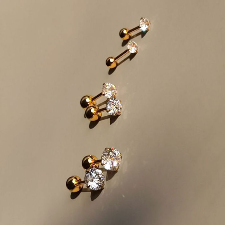 3Pairs%20Classic%20Round%20Cubic%20Zirconia%20Stud%20Earrings%20For%20Women%20Stainless%20Steel%20Women's%20Screw%20Earrings%20Tragus%20Piercing%20Jewelry%20%20-%20Image%204