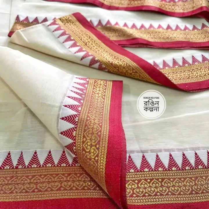 Fashionable%20%20Tangail%20Tat%20HalfSilk%20Arong%20Saree%20For%20Woman%20-Comfortable%20&%20Suitable%20%E2%99%A5%EF%B8%8F%20-%20Image%202