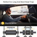 360° Universal Car Headrest Mount - Waterproof & Durable ABS Mobile/Tablet Holder for Backseat Entertainment.