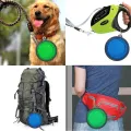 350ml Folding Pet Silicone Dog Bowl With Carabiner Outdoor Camping Travel Portable Folding Supplies Dishes Cat Food Water Bowl. 