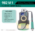YIHUA 982-VI Cordless Soldering Station with 235 Soldering Iron for DEWEI MUTIAN MIWOQI Battery 20V Max DIY Repair Tools. 