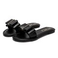 Women's Flat Shoes CHCH New Summer Bow Casual Slippers Black Commuting Woman Shoes. 