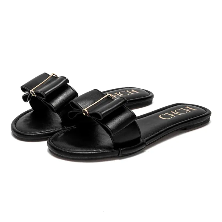 Women's%20Flat%20Shoes%20CHCH%20New%20Summer%20Bow%20Casual%20Slippers%20Black%20Commuting%20Woman%20Shoes%20-%20Image%207