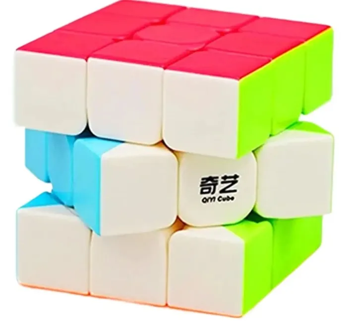 QY%20speed%20cube%20Super%20smooth%20sticker%20less%203%C3%973%20Rubiks%20cube%20puzzle.%20-%20Image%202