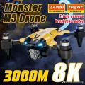 M5 Drone 8k Triple Camera, VR, Brushless Motors. 