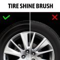Car Tire Shine Applicator Brush,Auto Tire Detail Brush,Portable High Density Soft Bristles for Vehicles Wheel Shine Polish Wax.