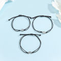 3 Pieces/Set of Stainless Steel Luminous Sun Moon Star Bracelet Hand-Woven Fashion Rope.