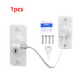 Child Safety Lock Cabinet Refrigerator Door Lock Stainless Steel Cable Protection Children Baby Home Window Lock Strong Fixation.