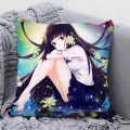 Chitanda Eru Anime Hyouka Pillow Case Square Pillow Bedroom Sofa Leisure Comfort Cushion Car Living Room Home Decoration 40X40. 