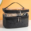 Double portable large capacity makeup bag Korean version Ringer travel multifunctional toiletry bag portable storage bag.
