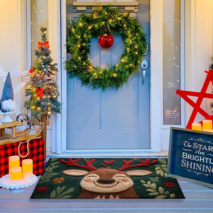 1pc%20Fluffy%20Christmas%20Deer%20Microfiber%20Bath%20Mat%20-%20Quick-Dry%20&%20Absorbent,%20Festive%20Holiday%20Design%20with%20Red%20Berries%20&%20Green%20Leaves%20-%20Image%206