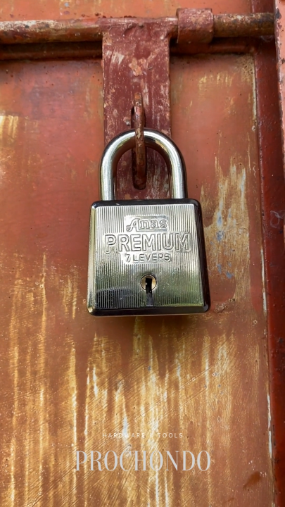 Indian Anas 60mm 7 Lever Steel Padlock – Rust Free Double Lock for Door ...