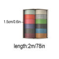 12 rolls/box of exquisite color plaid washi tape, a variety of styles to choose from, sbooking tape, a for your family.
