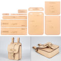 1 Set of Waist Hanging Bag, Tool Kit, Coin Purse - Kraft Paper Template, DIY Leather Handmade Crafts, Sewing Template with Holes. 