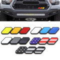 3 Colors Grille Badge Tri Colors Emblem For Toyota Tacoma Tundra 4Runner Highlande Rav4 CHR Strip Air Inlet Auto Car Accessories. 