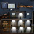 Solar Wall Lights 98 LED Outdoor, Solar Powered Motion Sensor Light with 16ft / 5m Cable, 1200mAh Li Battery, IP65 Waterproof, Separable Solar Panel Flood & Security Lights for Porch Doorway. 