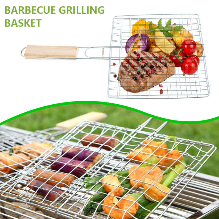 Barbecue%20Net%20Stainless%20Steel%20Barbecue%20Grilling%20Basket%20Fish%20Shrimp%20Vegetable%20Steak%20Meat%20Shrimp%20Folding%20Grilling%20Net%20BBQ%20Rack%20Tool%20-%20Image%202
