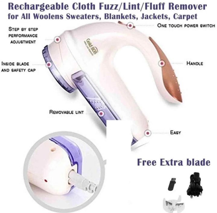 Fabric%20Lint%20Remover%20808%20for%20Clothing%20Sweaters%20Curtain%20Carpet%20Clothes%20Shaver%20%7C%20Rechargeable%20Battery%20Operated%20Clothes%20Lint%20Remover%20-%20Image%204