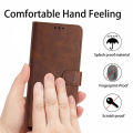 Realme Note 60x Flip Book Cover - Light Brown - Premium Leather Wallet Flip Book Cover With Card Holder and Cash. 