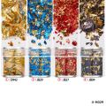 4Bottles/Set Gold Foil Leaf Flake Craft For Epoxy Resin Mold Jewelry Making Decoration Gold Foil Paper Nail Art Glitter Supplies.