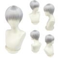 NieR: Automata 2B 9S Anime Cos Wig Silver Grey Short Straight Cosplay Synthetic Wig YoRHa No.9 Model S Wig. 