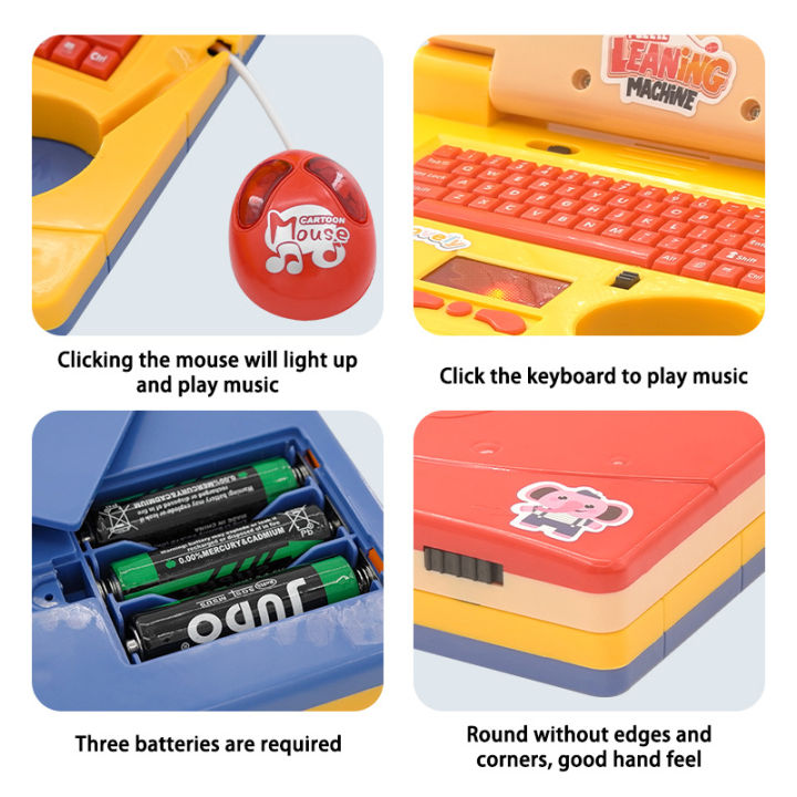 Simulation%20Notebook%20Computer%20Toy%20with%20Light%20Music%20Cartoon%20Characters%20Children's%20Enlightenment%20Multi-function%20Electronic%20Laptop%20-%20Image%205