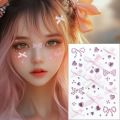 Bow girl eye patch stage daily makeup diamond glitter patch crystal velvet bow party eye patch. 