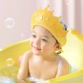 Baby Shower Cap Waterproof Shampoo Hat for Children Shower Toddler Protect Ears Eyes Girl Boy Adjustable Silicone Bathing Crown.