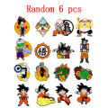 6Pcs Anime Dragon Ball Son Goku Enamel Brooch Badge Cartoon Vegeta Piccolo Master Roshi Krillin Lapel Pins For Fans . 