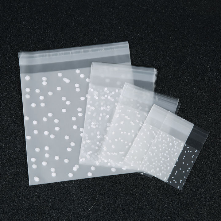 100pcs/lot%20Self%20Sealing%20Gift%20Bag%20White%20Polka%20Dot%20Transparent%20Packaging%20Bags%20Frosted%20Dot%20Pattern%20Bag%20For%20Jewelry%20Cookie%20Storage%20-%20Image%204