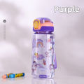 600ml Dinosaur Water Bottle For Kids Water Sippy Cup With Silicone Straw Leakproof Plastic Water Bottles Summer Kids Water Cup. 