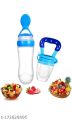 2 in 1 Baby Infant Food Fruits Soft Bite Nipple Feeder Silicone Pacifier With Baby Spoon Squeeze Soft Silicone Spoon Feeder Feeding Tool

 For Babies. 