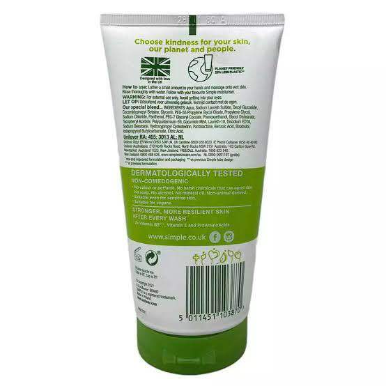 Simple Kind to Skin Moisturising Facial Wash (150ml)