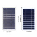 2W 5W Solar Panel With USB Waterproof Outdoor Hiking And Camping Portable Battery Mobile Phone Charging Bank Charging Panel 5V.