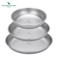Boundless Voyage Camping Plate Titanium Dinner Plate Stackable Kitchen Tableware Reusable Dish Set of 1/3, Dishwasher Safe. 