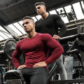 Autumn Winter Fashion Cotton Long Sleeve T-shirt Mens Gym T Shirts Male Bodybuilding Tee Shirts Casual Tops for Men Sportswear.