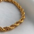 GOLD coating rope bracelet. Stainless Steel. 
