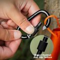 4Pcs Aluminum Alloy D-Ring Carabiner Hammock Hook Hook Organizer Shopping Bag Clip Hook for Outdoor Hiking Travel Backpack. 