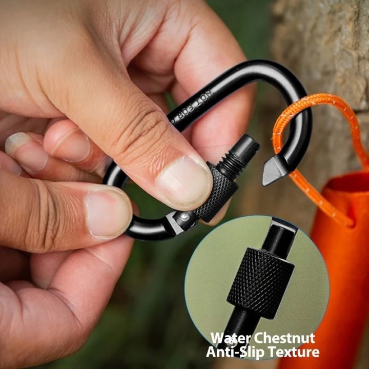 4Pcs%20Aluminum%20Alloy%20D-Ring%20Carabiner%20Hammock%20Hook%20Hook%20Organizer%20Shopping%20Bag%20Clip%20Hook%20for%20Outdoor%20Hiking%20Travel%20Backpack%20-%20Image%203