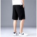 Sleeping Pants Ice Silk Shorts Men Casual Shorts Loose 5-Minute Pants Solid Youth Home Shorts Elastic Waist Large Pajama Pants.