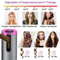 LUX Salon Multi-Directional USB Wireless LCD Automatic Ceramic Hair Curler Iron. 