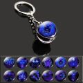 Orb Constellation Exquisite Luminous Crystal Zodiac Keychain Virgo Orb Crystal Leo Keychain. 