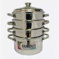 Famous Stainless Steel 3 Step Momo Cooking Pot. 