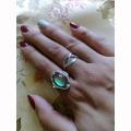 Retro Magic Mood Ring Gem Heart Feeling Color Change Ring Adjustable Temperature Ring 1 pc. 